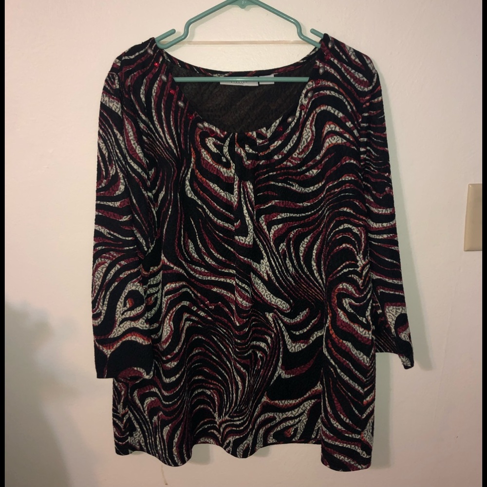 Sag harbor stretch printed tunic woman’s 1x.